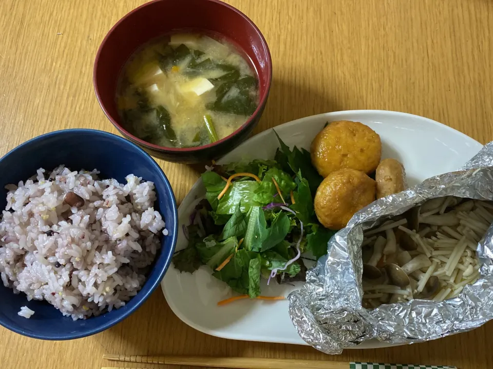 鮭のホイル焼き&つくね|ここなりさん