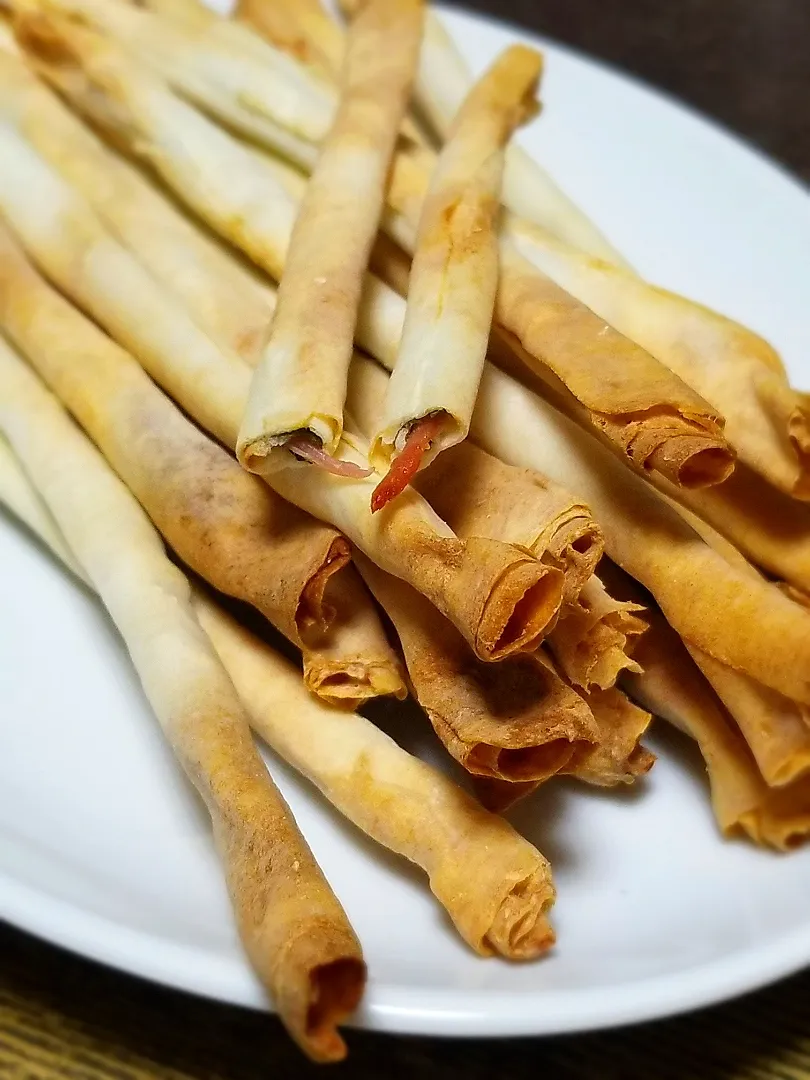 生ハムと大葉のカリカリ焼き春巻き|ぱんだのままんさん