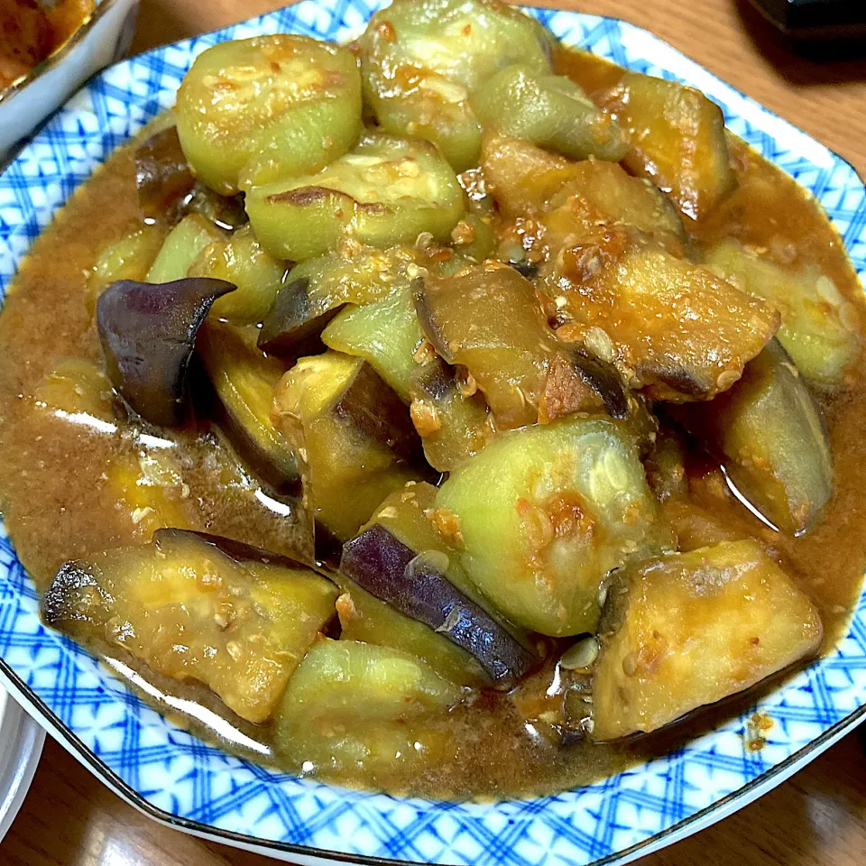 ヘチマと茄子の味噌炒め|みんみんさん