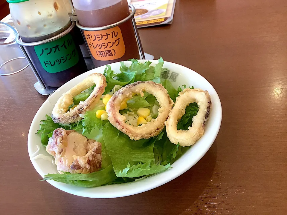 愛知に料理😋CoCo壱番屋さんの『イカサラダ🦑🥗』|アライさんさん