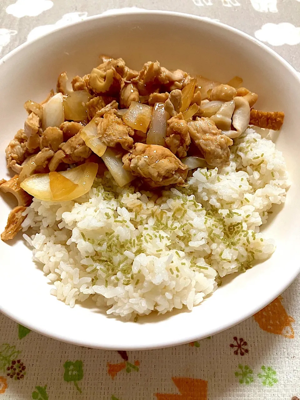 こんぶ茶ご飯の鶏肉野菜炒め|KAORUNSHEEPさん