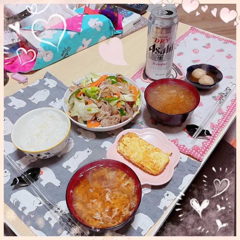 Snapdishの料理写真:９／５ ｔｕｅ 晩ごはん🍴＊○°|rinaronarさん