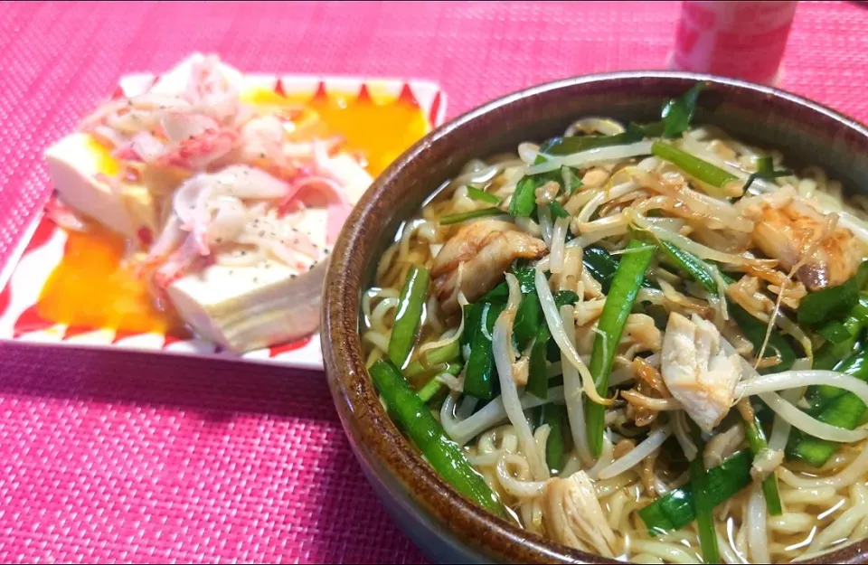 Snapdishの料理写真:冷やしラーメン(ベトコンver.)
孤高の塩de蟹玉やっこ|マギーさん