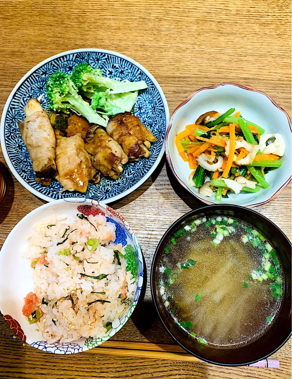 高菜明太子ご飯　豚肉きのこ巻き|あつこさん