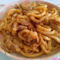 キムチ焼きうどん😊