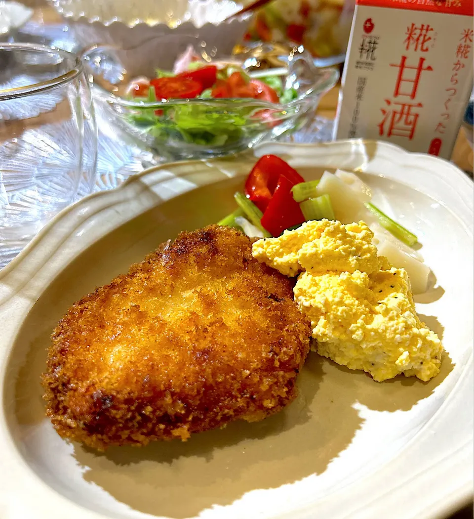 甘麹でちきんかつとピクルス|エトフさん