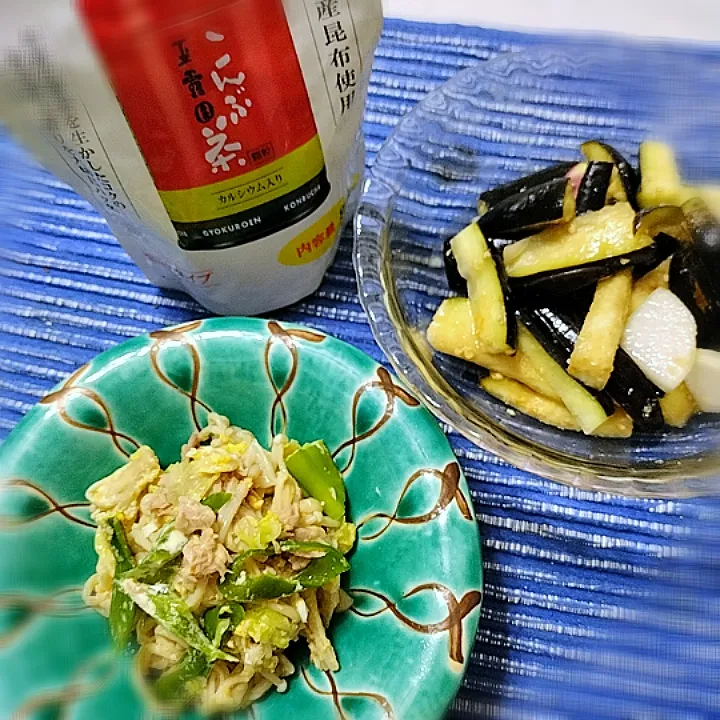 昆布茶の浅漬け、昆布茶の蒸し野菜|setuさん