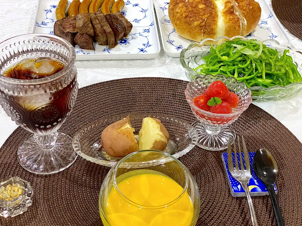 ブランチみたいなDinner😬|Seikoさん