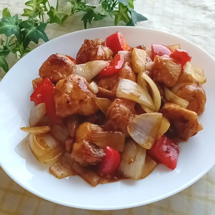 Snapdishの料理写真:鶏もも肉オイスターソース炒め|小豆🌼さん