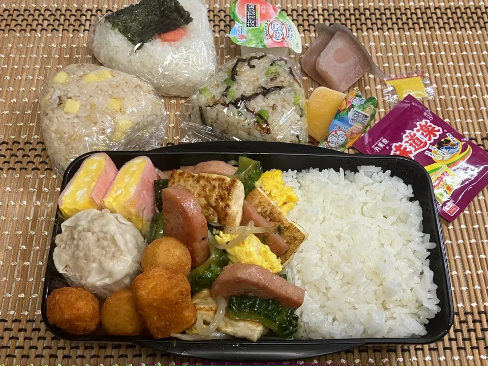 25長男お弁当🍱ゴーヤチャンプル♪|まめりんさん