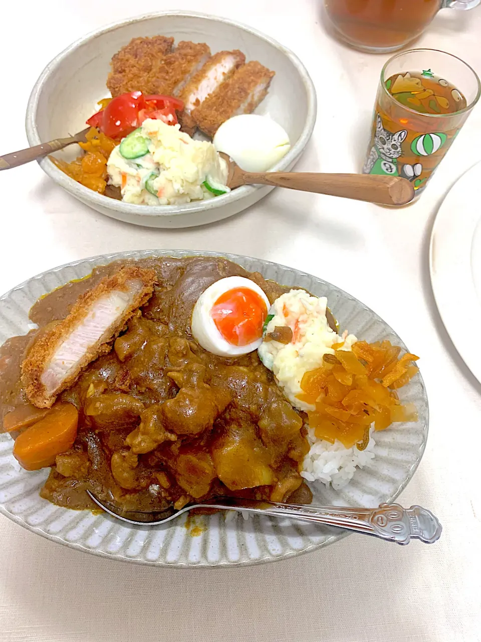 川本家の超おいしいものカレー　あかり炊き出しバージョン　ポテサラ　#3月のライオン17巻|KimaLABOさん