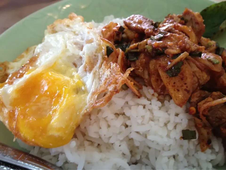 タイ🇹🇭バンコクのハイウェイのパーキングでぶっかけ飯　美味しかった|Mikoshiba Kazutoshiさん