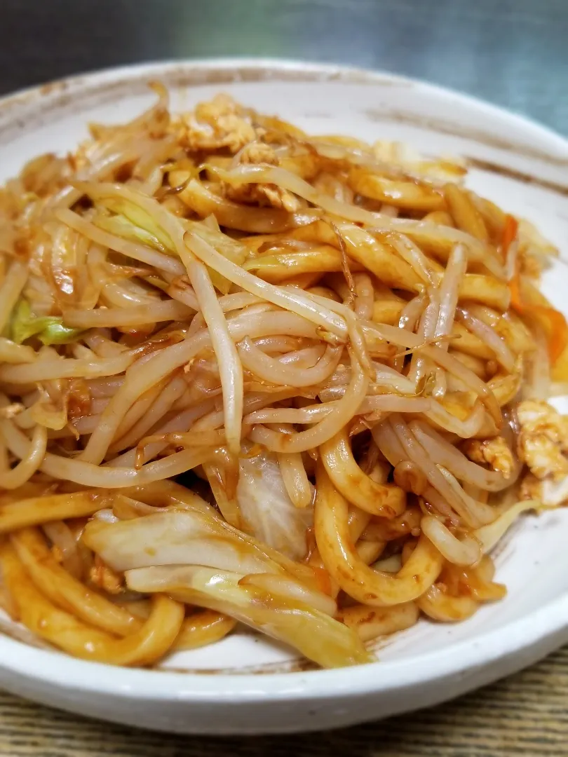 焼きそばソースde焼きうどん|ぱんだのままんさん