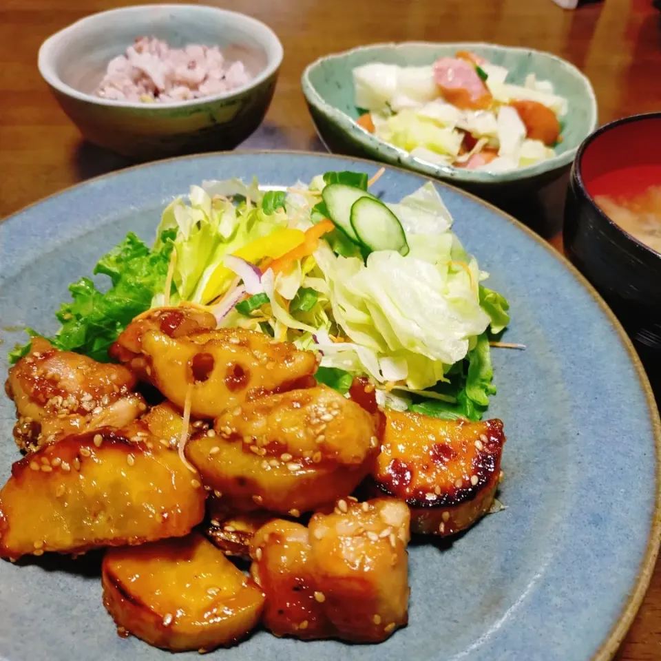 蓮根とさつま芋、鶏肉のデパ地下風|hoさん