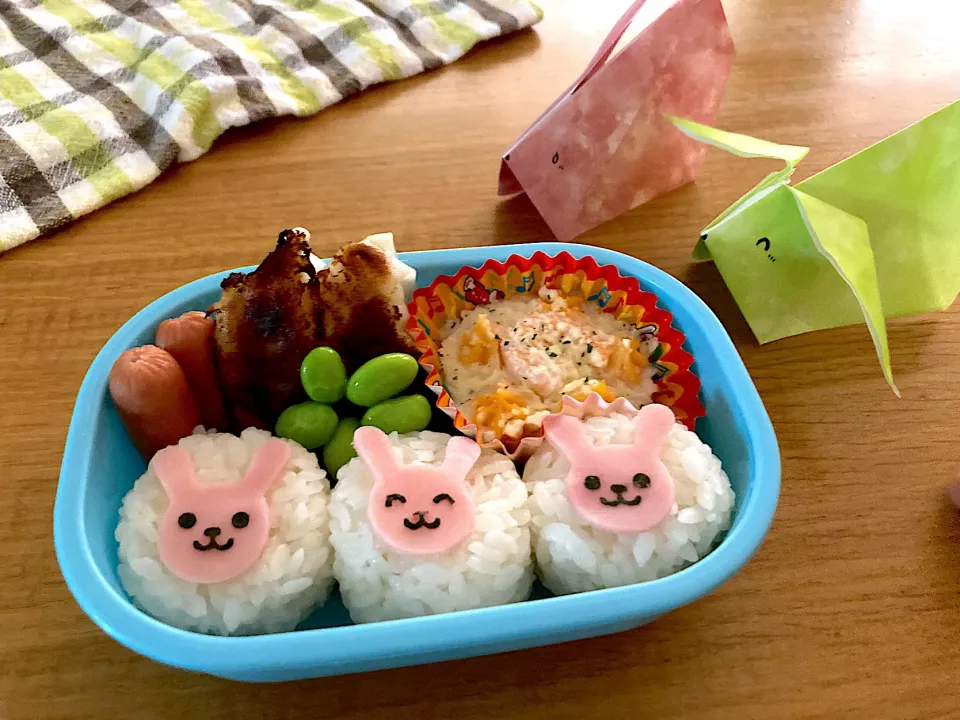 Snapdishの料理写真:＊べびたん幼稚園お弁当＊うさぎさん🐰＊|＊抹茶＊さん