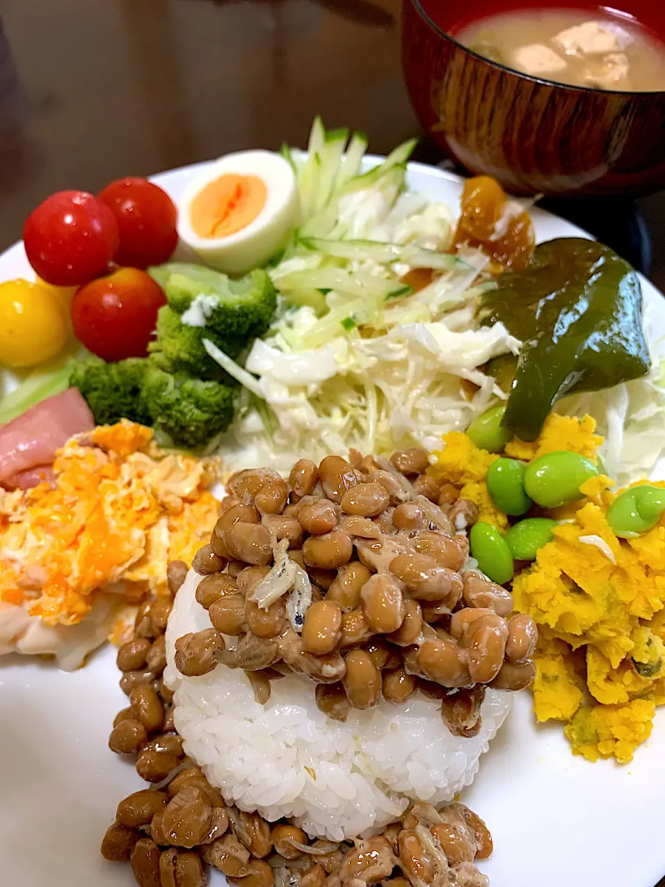 Snapdishの料理写真:ワンプレート朝ごはん🎶|がおりんさん