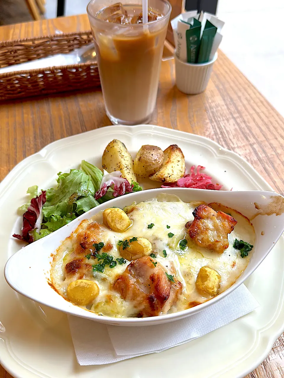 栗とローストチキンのペンネグラタン|ゆうりさん