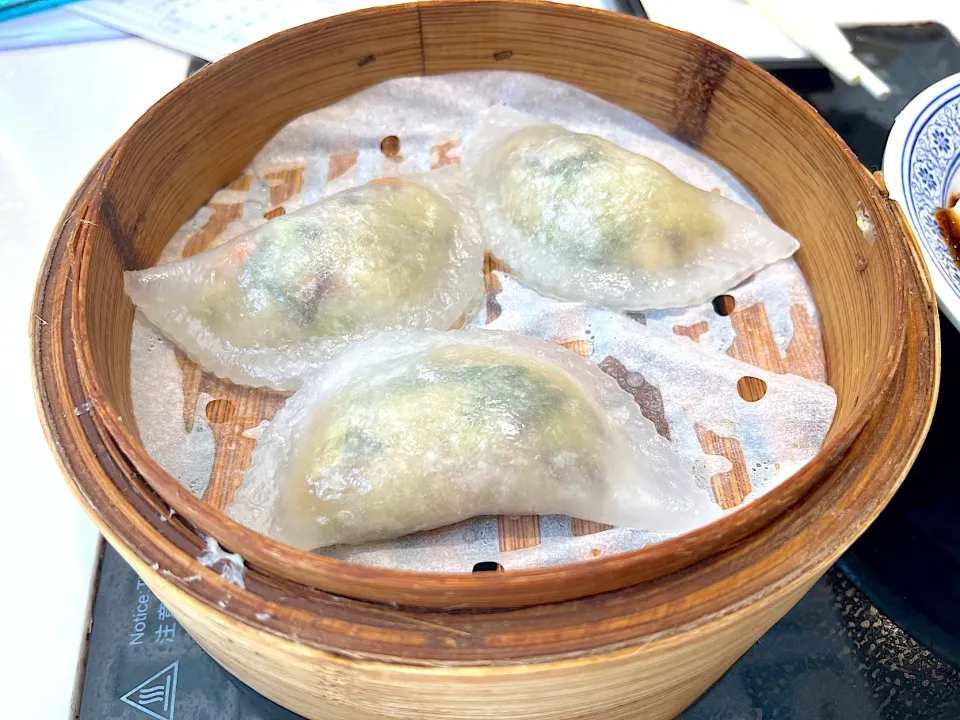 Steamed vegetarian dumplings|skyblueさん