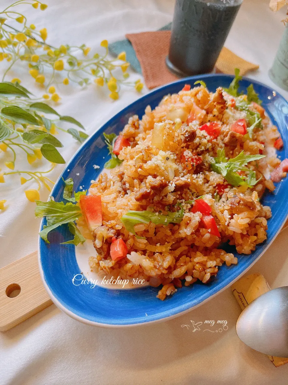 炊飯器で 🍛カレー香るケチャップライス|meg*ˊᵕˋ*megさん