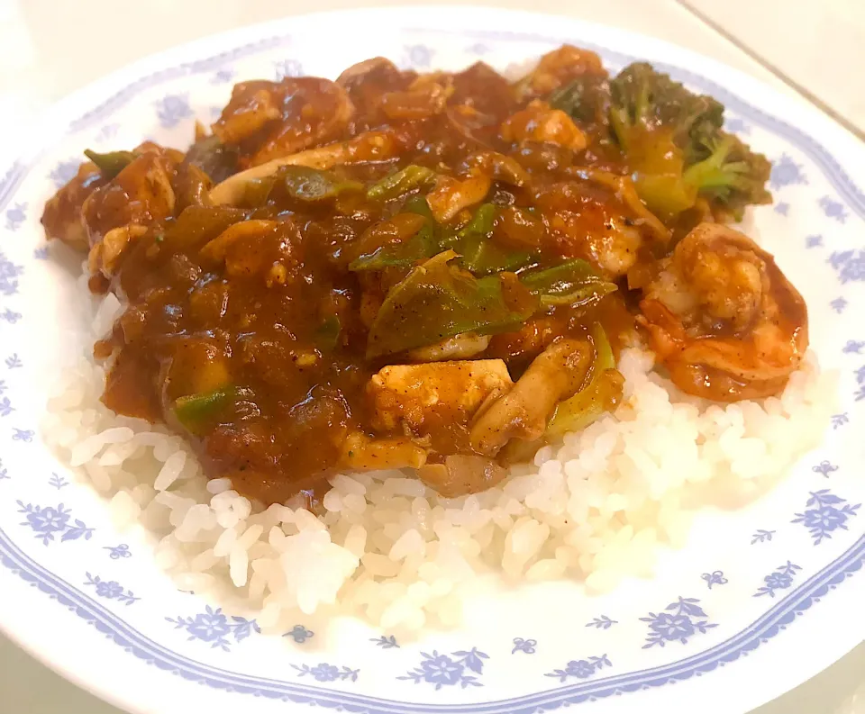 バナメイエビとしめじの野菜カレー|ユキちゃんさん