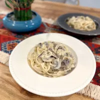 TRUFFLE MUSHROOM PASTA|Natchy🦋さん