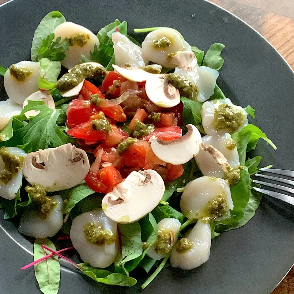 🥗ホタテの大葉ジャノベーゼサラダ🥗|ユッキーさん