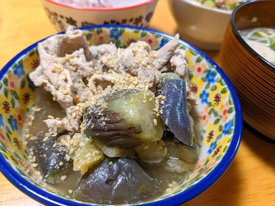 豚肉と茄子のくたくた煮|きなこもちさん