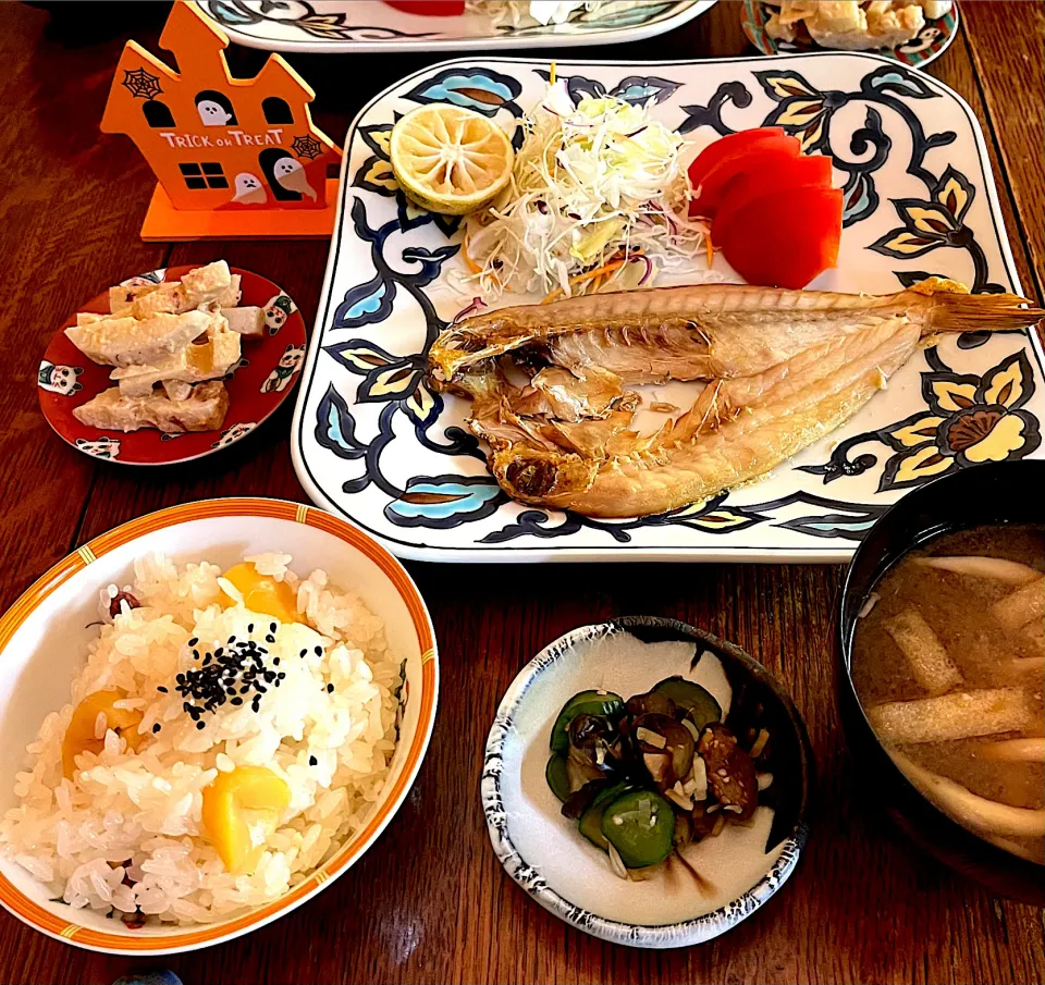 晩ごはん♯甘鯛♯栗おこわ♯炊き込みご飯|小松菜さん