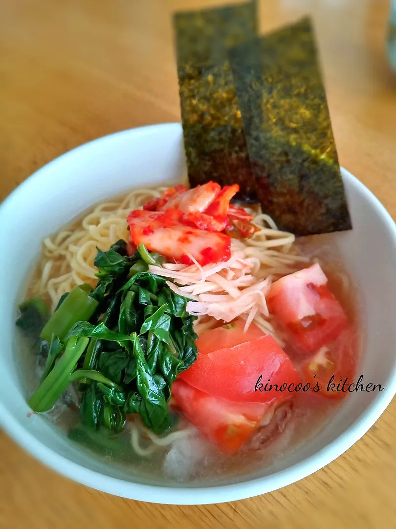 Snapdishの料理写真:☆マルちゃん正麺☆冷やしラーメン|kinocooさん