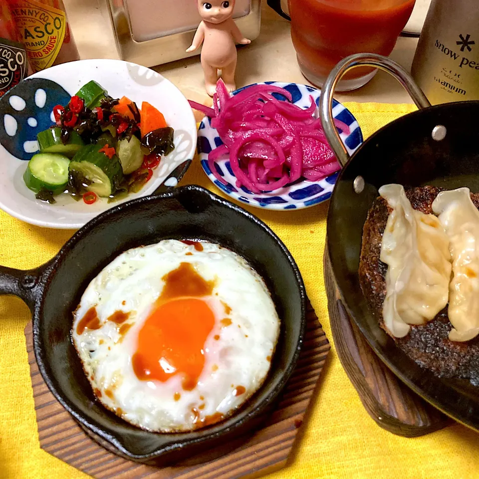 目玉焼き定食|こじゅわいさん