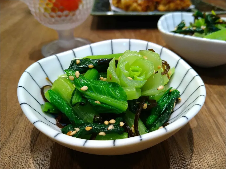 チンゲン菜の塩昆布和え|古尾谷りかこさん