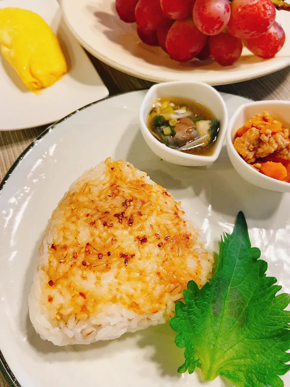 粒みそで焼きおにぎり|ももこさん