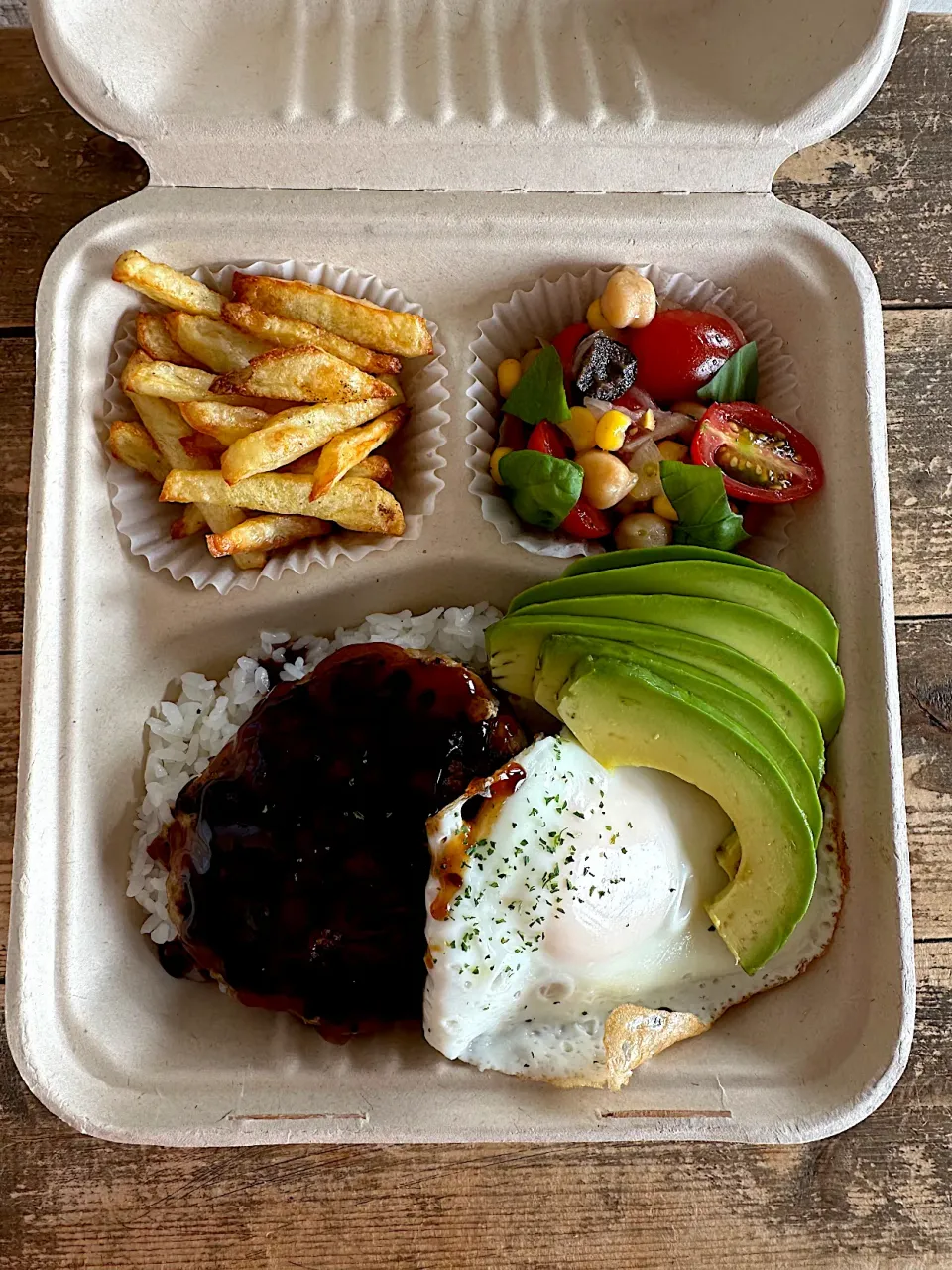 ロコモコ弁当🍳|おーこ🍅野菜ソムリエの母ちゃんさん