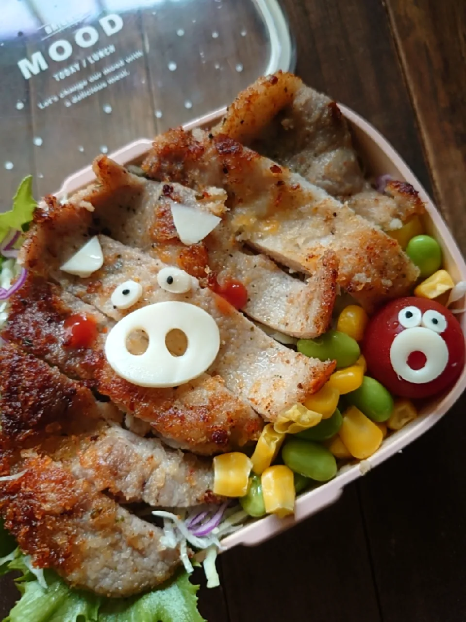 漢の…次女用🍱薄切り肉でポークカツレツ弁当|ᵏᵒᵘさん