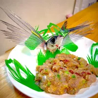 Snapdishの料理写真:朝獲りトビウオなめろう|やまひろさん