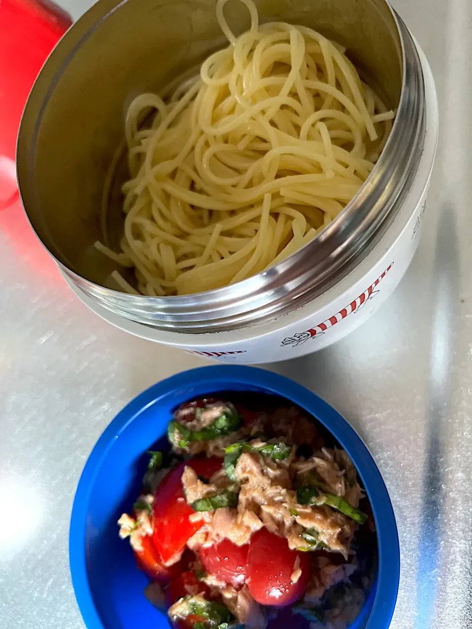 長女のお庭冷製パスタ弁当|ちーさん