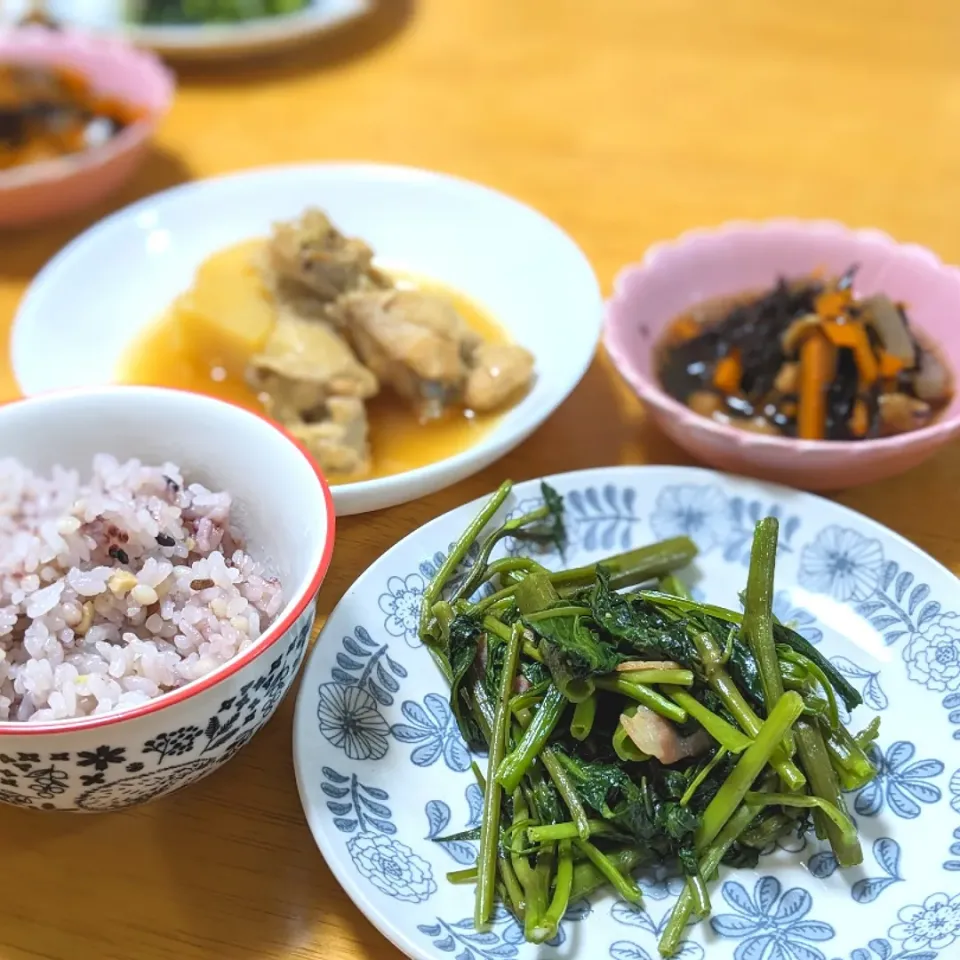 空芯菜の炒め物|きなこもちさん