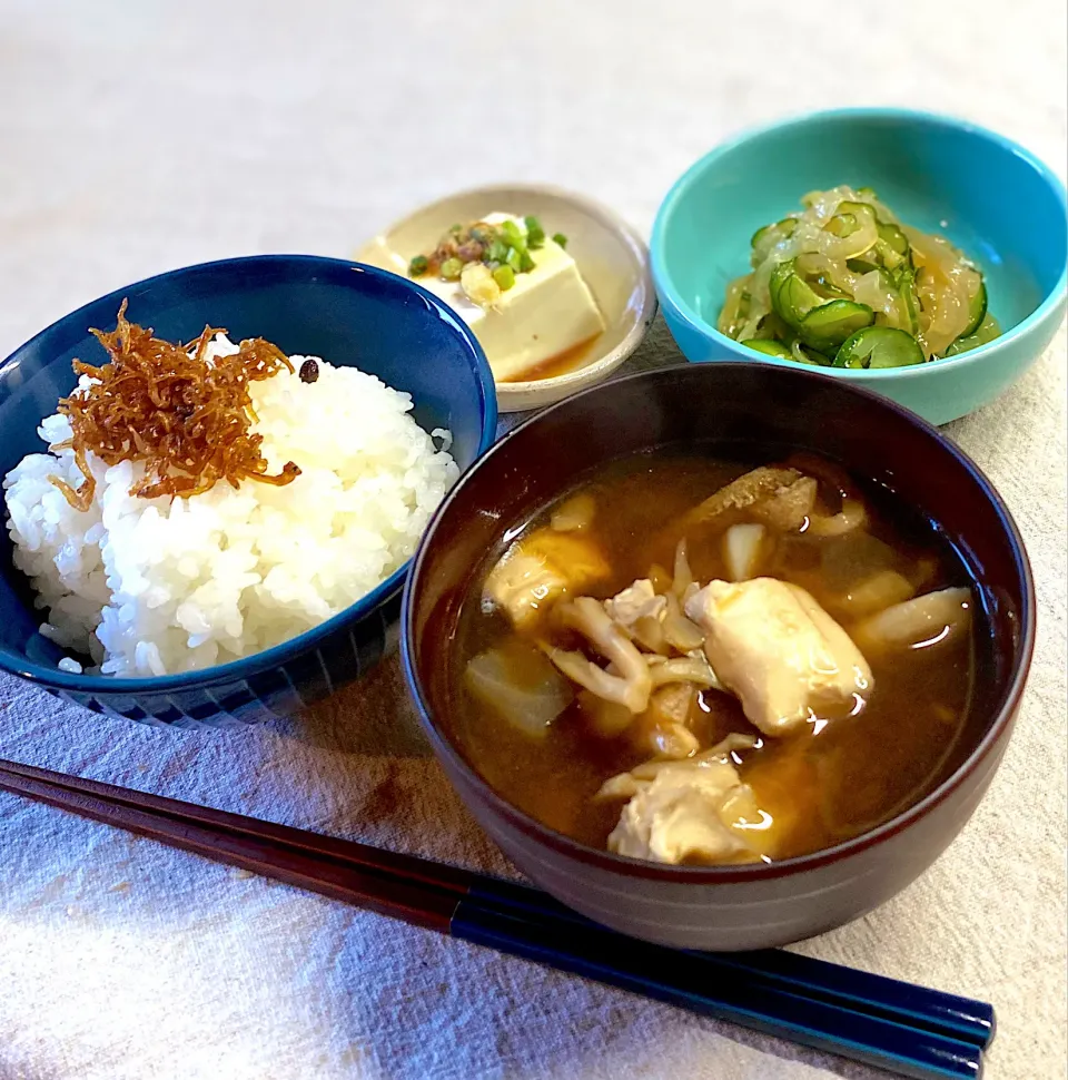 舞茸と豆腐のお味噌汁|かっちゃん杉さん