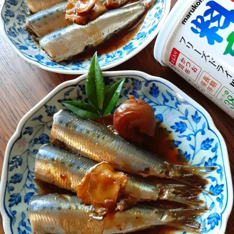 「料亭の味 フリーズドライ 備蓄用顆粒みそ」を使ってみたSnapdishの料理・レシピ写真:粒みそ使いの～
イワシの梅酒の梅煮🐟