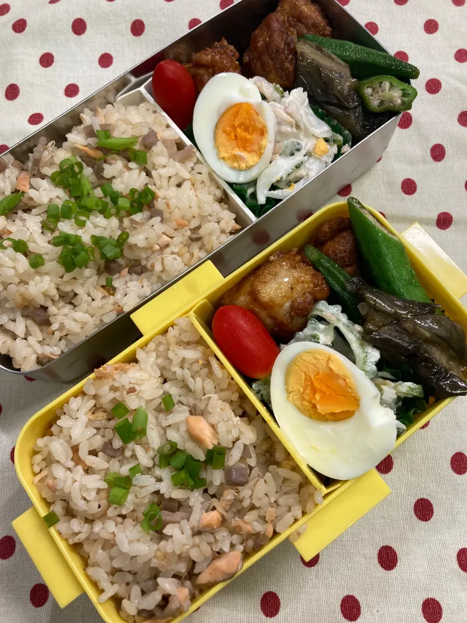 Snapdishの料理写真:9月14日 久々 雨天☔️ 弁当🍱|sakuramochiさん