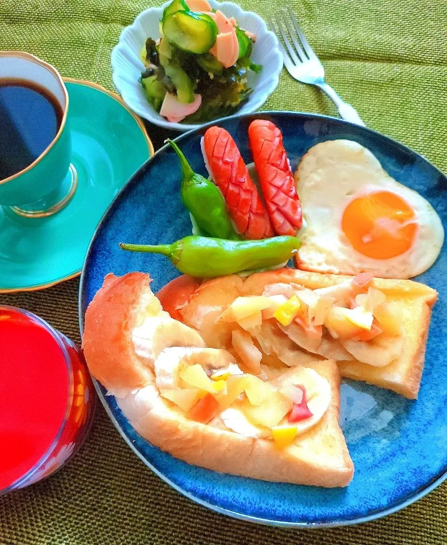 Snapdishの料理写真:焼きフルーツトースト|アカネ💖さん