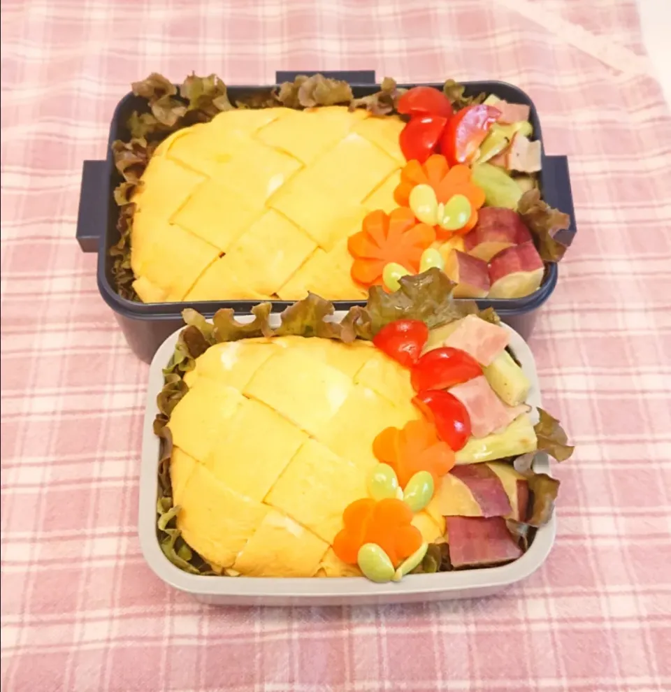 Snapdishの料理写真:オムソバ弁当❤️|みちゅあしさん