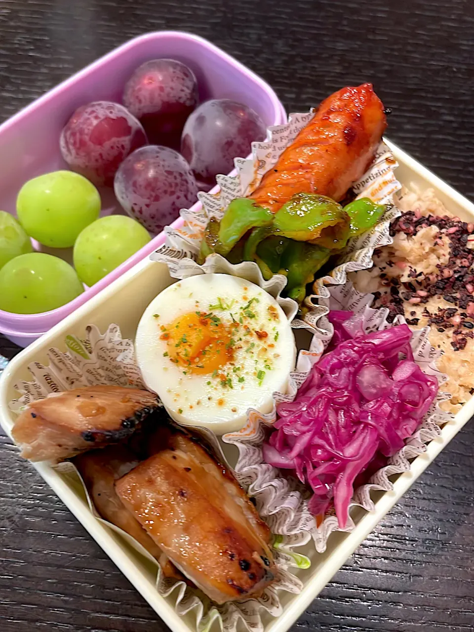 メカジキのニンニク醤油焼き弁当|雑草シェリーさん