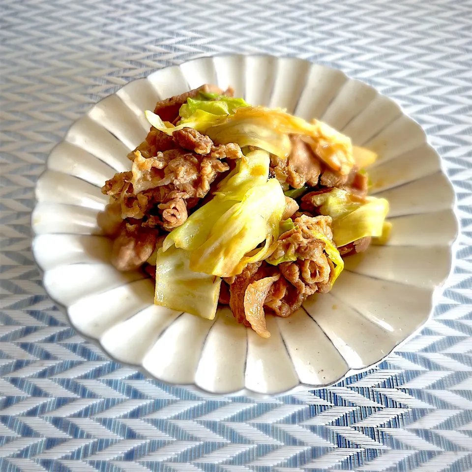 豚肉のキャベツのフライパン蒸し回鍋肉風|オルソさん