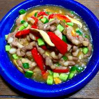 肉餡掛け炒飯^_^
