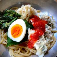 水餃子のせ冷麺🥟🥟🥟