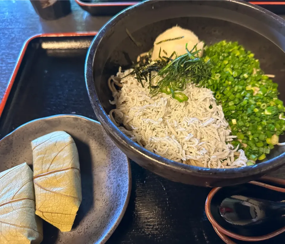 釜あげしらすそば🐟柿の葉寿司セット🍣|buhizouさん