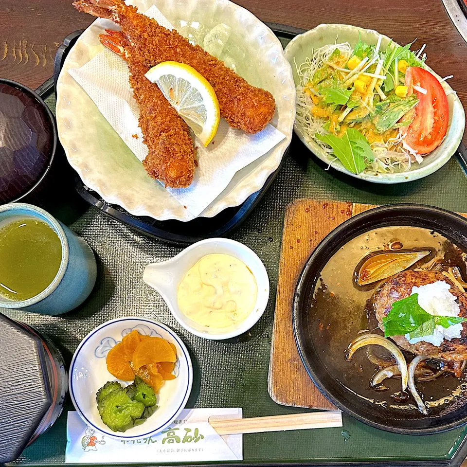 ハンバーグ&エビフライ定食|kakoさん