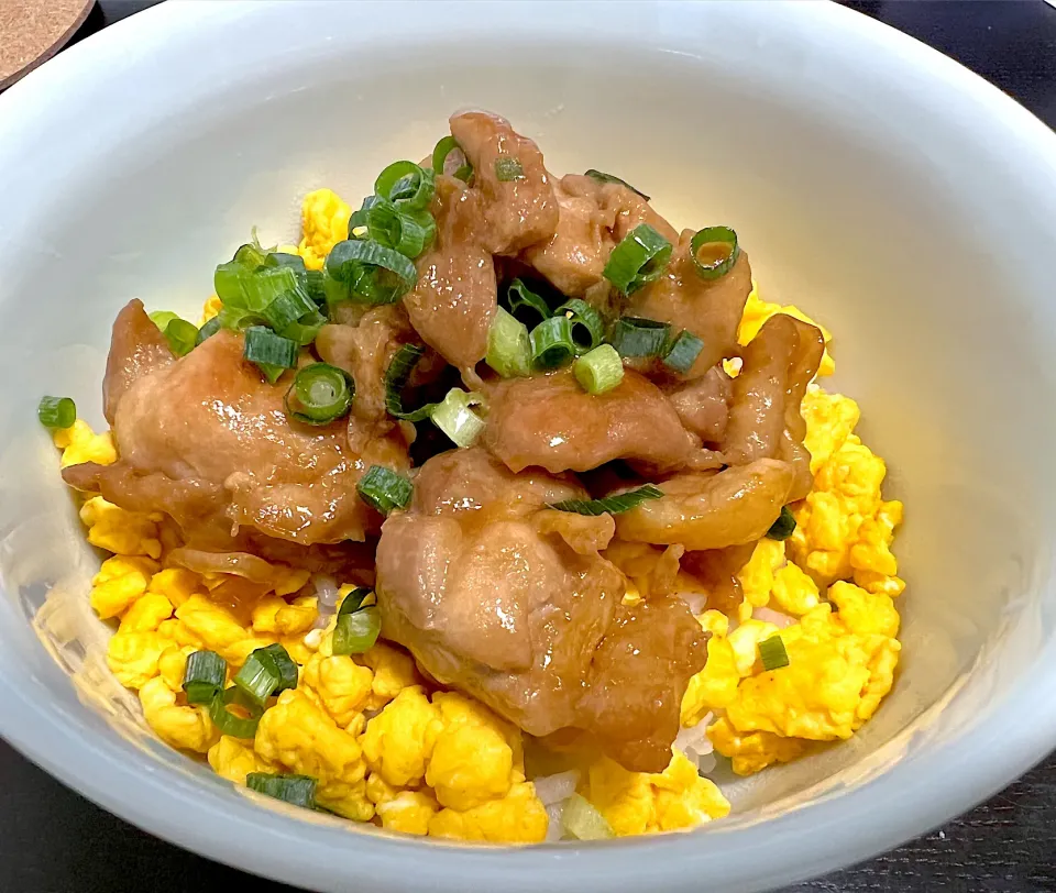 鶏肉と卵の丼|ぴーまんさん