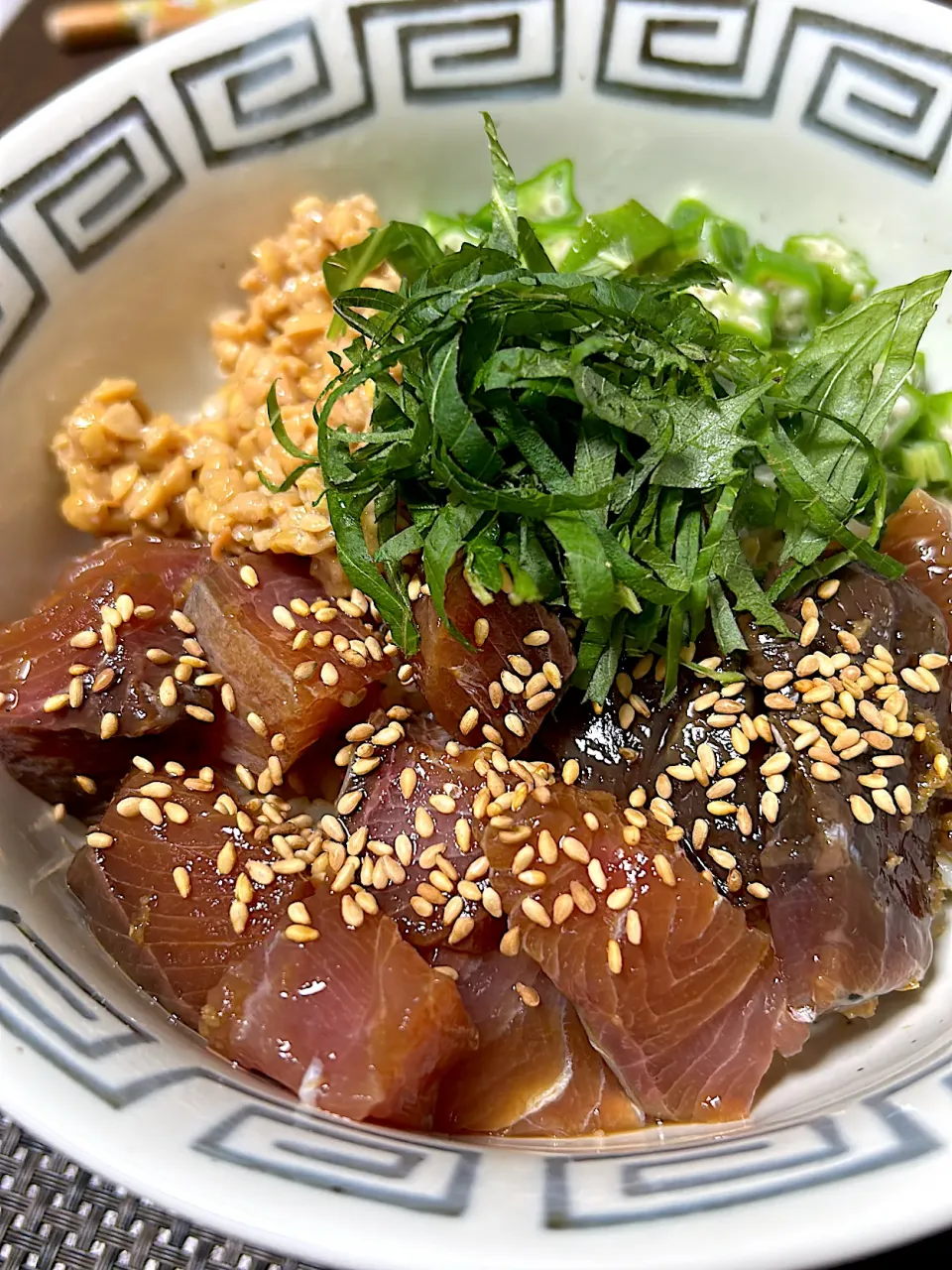 カツオとブリの漬け丼|yam＊さん